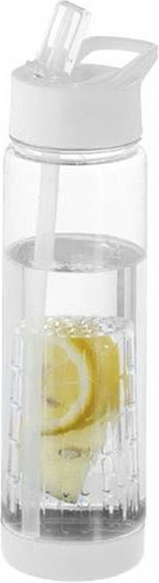 Happyshopper Waterfles Met Rietje - Fruit Filter - Tritan Drinkfles - Volwassenen - Wit 9 Happyshopper Waterfles Met Rietje - Fruit Filter - Tritan Drinkfles - Volwassenen - Wit - Afbeelding 7