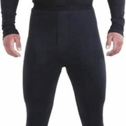 Embrator Mannen Thermo Set Shirt En Broek Zwart Maat XXL
