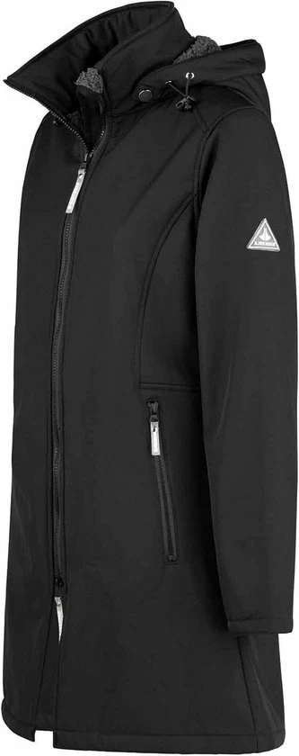 BJØRNSON Signe Softshell Winterjas Parka Dames - Teddy - Maat 48 - Zwart 13 BJØRNSON Signe Softshell Winterjas Parka Dames - Teddy - Maat 48 - Zwart - Afbeelding 11