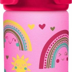 CamelBak Eddy+ Kids Single Wall SST - Drinkfles - 400 Ml - Roze (Rainbows) -CeLaVi winkel 386x840
