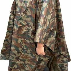 HomeShopXL Regenponcho / Fietsponcho Herbruikbaar Voor Volwassenen ( Dames En Heren ) - 200x110cm - 100% Ripstop Polyester - Camouflage