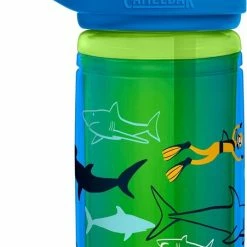 CamelBak Eddy+ Kids Insulated - Drinkfles - 400 Ml - Blauw / Groen (Scuba Sharks) -CeLaVi winkel 451x840