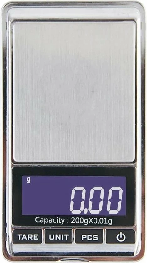 LOUZIR Nauwkeurige Digitale Mini Keuken Pocket Weegschaal - 0,01 Tot 200 Gram - Ultra Precisie Zakweegschaal - LCD Display 5 LOUZIR Nauwkeurige Digitale Mini Keuken Pocket Weegschaal - 0,01 Tot 200 Gram - Ultra Precisie Zakweegschaal - LCD Display - Afbeelding 3
