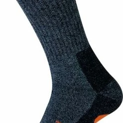 STAPP | 3-paar | Stevige Bamboe Wandel- En Werksokken Bamboo 28400 | Unisex | Grijs / Orange | Maat 43-46