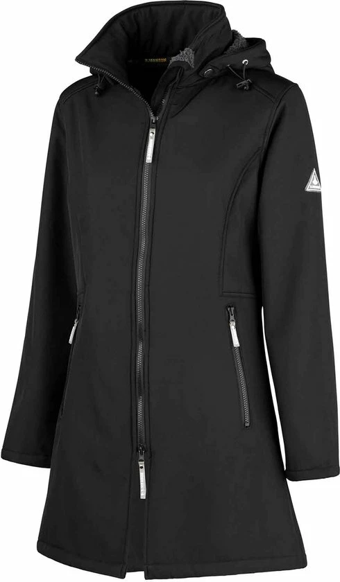BJØRNSON Signe Softshell Winterjas Parka Dames - Teddy - Maat 48 - Zwart 8 BJØRNSON Signe Softshell Winterjas Parka Dames - Teddy - Maat 48 - Zwart - Afbeelding 6