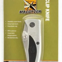 MacGyver Clipknife | Clip Zakmes | 12cm | Mes Met RVS Lemmet – Riemclip – Zilver -CeLaVi winkel 498x840