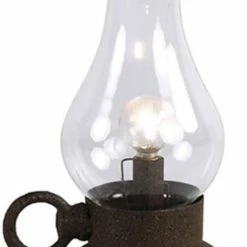 Countryfield - Olielamp Roest - Led - Batterijen - Met Timer - L13B10,5H19,5CM