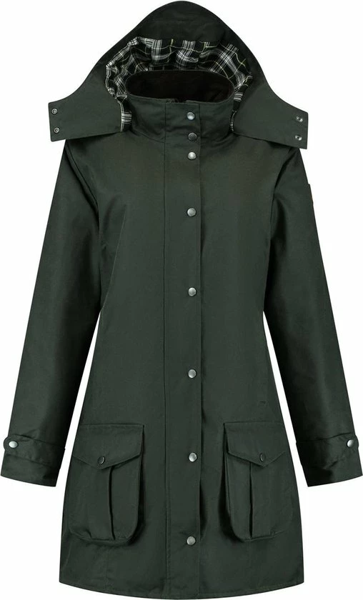 MGO Leisure Wear Kate Wax Parka Outdoorjas Dames - Maat L 3 MGO Leisure Wear Kate Wax Parka Outdoorjas Dames - Maat L