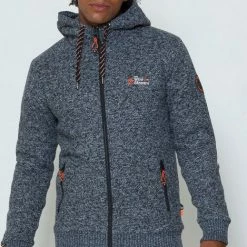 The Wild Stream The Wildstream - Heren Vest - Fleece Gevoerd - Grof Gebreid - Model Italo - Medium Black-Maat XL