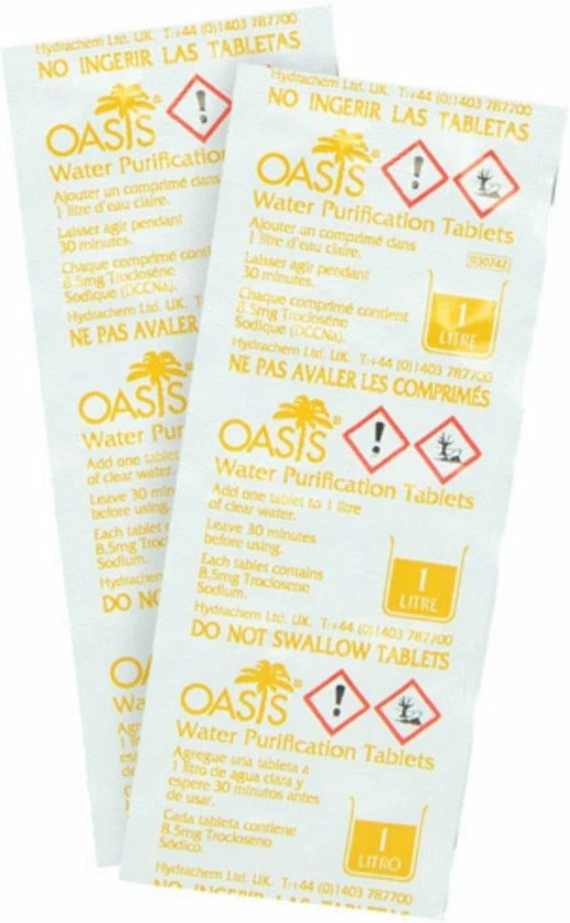Oasis - Waterzuiveringstabletten - 50 Tabletten 5 Oasis - Waterzuiveringstabletten - 50 Tabletten - Afbeelding 3