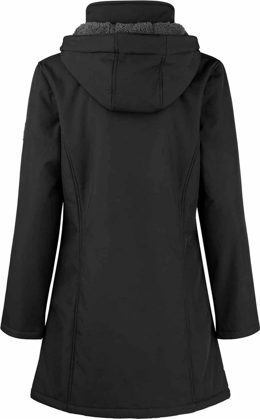 BJØRNSON Signe Softshell Winterjas Parka Dames - Teddy - Maat 48 - Zwart 4 BJØRNSON Signe Softshell Winterjas Parka Dames - Teddy - Maat 48 - Zwart - Afbeelding 2
