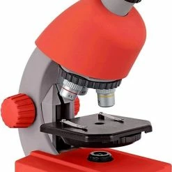 Bresser Junior Microscoop – 40x640x – Rood – Incl. Accessoirespakket – Voor Transparante Preparaten