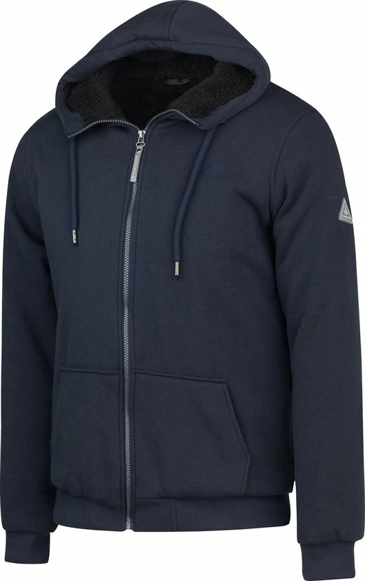 BJØRNSON Kenny Sweatvest Heren - Teddy Gevoerd - Hoodie - Maat L - Donkerblauw 4 BJØRNSON Kenny Sweatvest Heren - Teddy Gevoerd - Hoodie - Maat L - Donkerblauw - Afbeelding 2