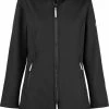 BJØRNSON Signe Softshell Winterjas Parka Dames - Teddy - Maat 48 - Zwart
