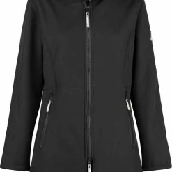 BJØRNSON Signe Softshell Winterjas Parka Dames - Teddy - Maat 48 - Zwart