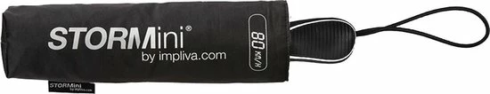 Impliva STORMini Stormparaplu - 80km/h - Ø 100 Cm - Zwart 4 Impliva STORMini Stormparaplu - 80km/h - Ø 100 Cm - Zwart - Afbeelding 2