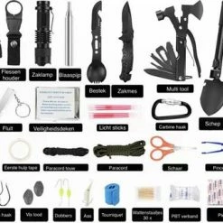East Vigor® Survival Kit - 138 Functies - 80 Onderdelen - Overlevingspakket - Noodpakket Oorlog - Survival Kit - Outdoor Kit - EHBO Kit - Oorlog Rusland - Survival Set - Survival Kit Outdoor - Noodpakket Rampenrugzak - Survival Tool