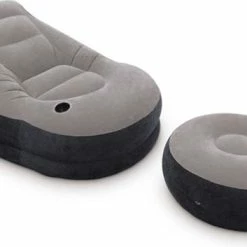 Intex Lounge Stoel - Ultra Lounge - Opblaasbaar - Grijs/zwart