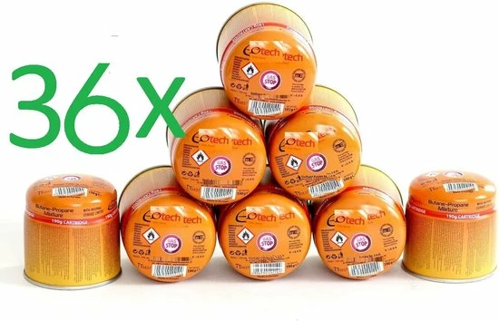 SMH LINE® - 36x Gasvulling Priktank - Gaspatroon - Gasbus Butaangas Basic 190g - Prikcartouche - Met Geïntegreerd Gasbloksysteem 3 SMH LINE® - 36x Gasvulling Priktank - Gaspatroon - Gasbus Butaangas Basic 190g - Prikcartouche - Met Geïntegreerd Gasbloksysteem