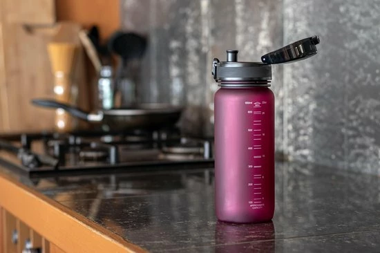 King Mungo Drinkfles - Sport Bidon Drinkbus - 1 Liter - Paars/Rood 10 King Mungo Drinkfles - Sport Bidon Drinkbus - 1 Liter - Paars/Rood - Afbeelding 8