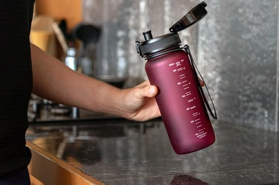 King Mungo Drinkfles - Sport Bidon Drinkbus - 1 Liter - Paars/Rood 13 King Mungo Drinkfles - Sport Bidon Drinkbus - 1 Liter - Paars/Rood - Afbeelding 11