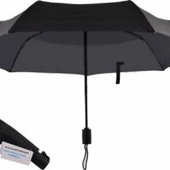Discountershop Automatische Stormparaplu - Paraplu – Automatisch, Opvouwbaar & Windproof Tot 70 - 80 Km P/u - Ø 95 Cm - 7 Panelen - Dubbele Laag - Zwart -CeLaVi winkel 550x372 1