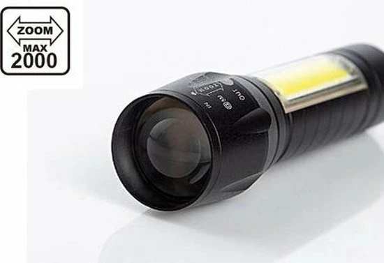 EZMarkt Zaklamp Oplaadbaar 2000 Lumen - Waterproof - Zeer Fel - Klein - 2 In 1 - Led 6 EZMarkt Zaklamp Oplaadbaar 2000 Lumen - Waterproof - Zeer Fel - Klein - 2 In 1 - Led - Afbeelding 4