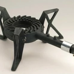 Kemper Gietijzeren 1 Pit Camping Gasstel Gasbrander Wokbrander - 7,5 KW - 37cm - 3 Voets