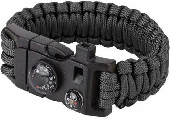 Superdealer 14 In 1 Paracord Survival Armband I 14 Functies I Multitool I Extra Sterk I Zwart 8 Superdealer 14 In 1 Paracord Survival Armband I 14 Functies I Multitool I Extra Sterk I Zwart - Afbeelding 6