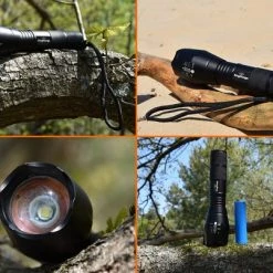 King Mungo Militaire LED Oplaadbare Zaklamp - 1000 Lumen - Zwart -CeLaVi winkel 550x402 7