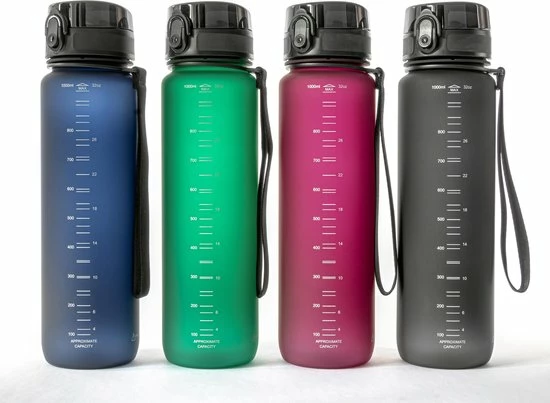 King Mungo Drinkfles - Sport Bidon Drinkbus - 1 Liter - Paars/Rood 7 King Mungo Drinkfles - Sport Bidon Drinkbus - 1 Liter - Paars/Rood - Afbeelding 5