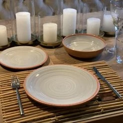 RJRoyal Living Camping Servies - 12 Delig – 100% Melamine Servies Set – Campingservies – Melamine Servies - Terracotta Style -CeLaVi winkel 550x412 9