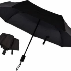 Discountershop Automatische Stormparaplu - Paraplu – Automatisch, Opvouwbaar & Windproof Tot 70 - 80 Km P/u - Ø 95 Cm - 7 Panelen - Dubbele Laag - Zwart -CeLaVi winkel 550x419 2