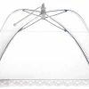 Foodcover Vliegenkap Opvouwbaar – 30x30cm – Kanten Design – Pop Up Insecten Net – Beschermd Uw Eten Tegen Vliegen – WIT