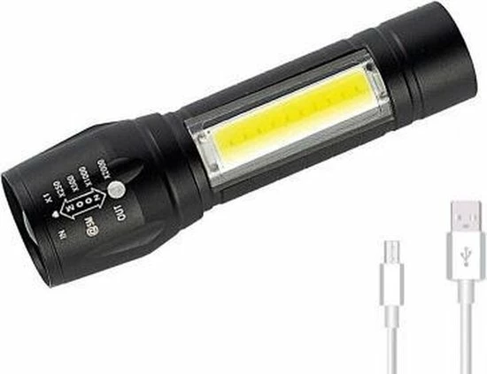 EZMarkt Zaklamp Oplaadbaar 2000 Lumen - Waterproof - Zeer Fel - Klein - 2 In 1 - Led 5 EZMarkt Zaklamp Oplaadbaar 2000 Lumen - Waterproof - Zeer Fel - Klein - 2 In 1 - Led - Afbeelding 3