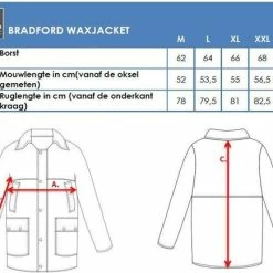 MGO Leisure Wear Bradford Wax Parka Outdoorjas Heren - Maat L -CeLaVi winkel 550x435 6
