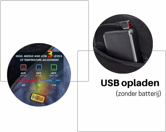 Merkloos Bolture Verwarmde Bodywarmer - Verwarmde Jas - Verwarmd Vest - Elektrische Bodywarmer - Dames En Heren - XL 6 Merkloos Bolture Verwarmde Bodywarmer - Verwarmde Jas - Verwarmd Vest - Elektrische Bodywarmer - Dames En Heren - XL - Afbeelding 4