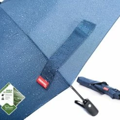 Merkloos Fredricks - Sterke Compacte Opvouwbare Tasformaat Paraplu - Stormbestendig >100 Km/u - Opent En Sluit Automatisch - Ø 97cm - Waterafstotende Teflon Coating - Sneldrogend - Donkerblauw -CeLaVi winkel 550x443 2