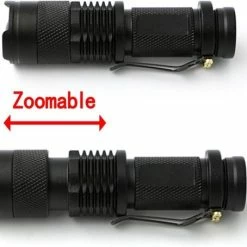 Now4you.nl Hoge Kwaliteit Zaklamp Mini CREE LED 700LM Zwart Waterproof