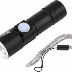 LED Flashlight Oplaadbare USB LED-zaklamp - Herlaadbare Flashlight Waterproof - 800 Lumen - Met Zoom - Waterbestendig - Zwart 16 LED Flashlight Oplaadbare USB LED-zaklamp - Herlaadbare Flashlight Waterproof - 800 Lumen - Met Zoom - Waterbestendig - Zwart -CeLaVi winkel 550x455