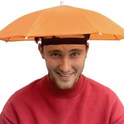 Merkloos Hoofdparaplu Opvouwbaar – Zonbescherming - Zonneklep - Festival – WK Voetbal 2022 - Koningsdag - Oranje