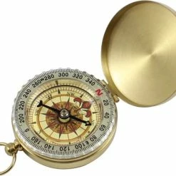 LOUZIR Kompas Messing Met Fluorescerende Buitenring - Luxe Kompas - Klassieke Kompas - Celvar - Glow In The Dark – Compass Brass -CeLaVi winkel 550x459 2