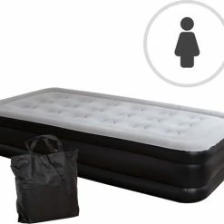 BluMill Eenpersoons Luchtbed - Met Ingebouwde Pomp - Luchtbed Zelfopblazend - Incl. Draagtas - 191x99x36 Cm