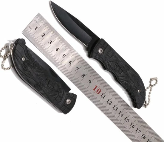 Tecqx The Reaper Zakmes - Opvouwbaar - Discreet - Survival Mes - Tactical Knife - 16cm - Vlijmscherp - RVS - Zwart 6 Tecqx The Reaper Zakmes - Opvouwbaar - Discreet - Survival Mes - Tactical Knife - 16cm - Vlijmscherp - RVS - Zwart - Afbeelding 4