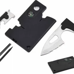 LOUZIR Creditcard Survival Kit - Pas - Kaart - Portemonnee - SOS Outdoor Card Multi Tool - Wallet Card -CeLaVi winkel 550x475