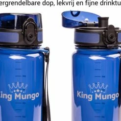 1 Liter Drinkfles - Vaatwasserbestendig - Sport Bidon Drinkbus King Mungo 1000ml Donkerblauw -CeLaVi winkel 550x478