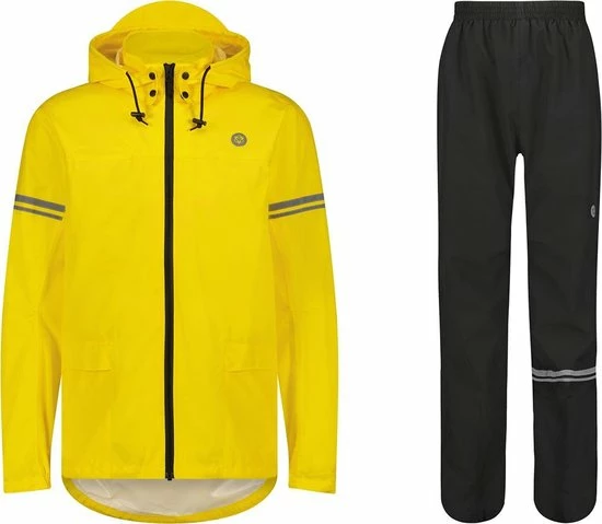 AGU Original Regenpak Essential - Geel/Zwart - XL - Dames & Heren - Waterdicht & Ademend 20 AGU Original Regenpak Essential - Geel/Zwart - XL - Dames & Heren - Waterdicht & Ademend - Afbeelding 18