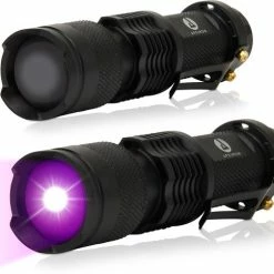 Apeiron UV Zaklamp - LED Verlichting Zak Lantaarn - Ultra Violet Zoom - Flashlight - Lamp - Blacklight