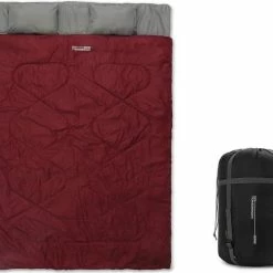 Where Tomorrow Double Slaapzak 220 X 150 Cm Diverse Kleuren - Wijn Rood