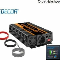 Edecoa Zuivere Sinus Omvormer 12V-230V - 1000/2000W 12 Edecoa Zuivere Sinus Omvormer 12V-230V - 1000/2000W -CeLaVi winkel 550x490 6